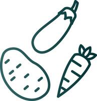 Vegetables Line Gradient Icon vector