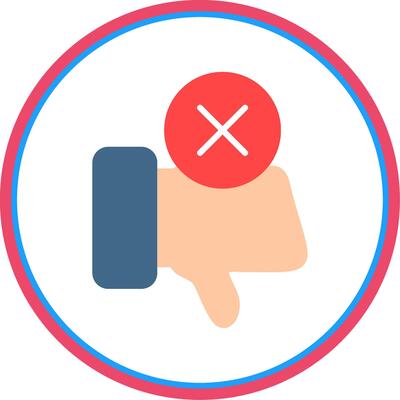 Dislike Flat Circle Icon