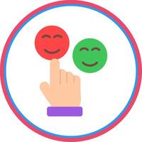 Satisfaction Flat Circle Icon vector