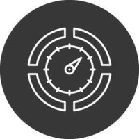 Dial Line Inverted Icon Design vector