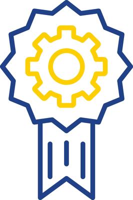 Computer control Line Two Colour Icon Design