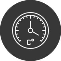 Thermometer Line Inverted Icon Design vector