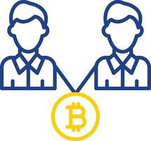 Bitcoin Trading Line Two Colour Icon Design vector