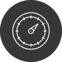 Pressure Gauge Line Inverted Icon Design vector