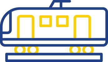 High Speed Train Line Two Colour Icon Design vector