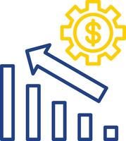 Wind Turbine Line Two Colour Icon Design vector