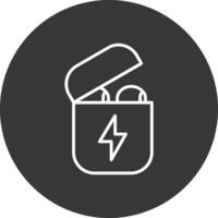 Charging Line Inverted Icon Design vector