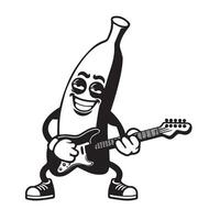 un rock estrella plátano ilustración vector
