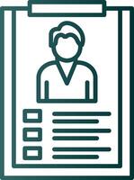 Employee Data Line Gradient Icon vector