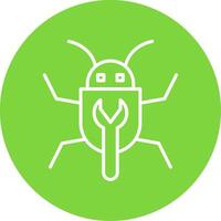 Bug Fixing Multi Color Circle Icon vector
