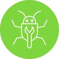 Bug Fixing Multi Color Circle Icon vector