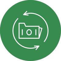 Data Backup Multi Color Circle Icon vector