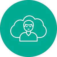 Cloud Client Multi Color Circle Icon vector