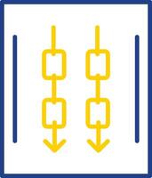 Sling Here Line Two Colour Icon Design vector