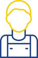 Loader Man Line Two Colour Icon Design vector