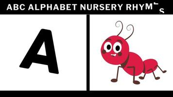 lernen ABC Alphabete A B C D Reime zum Kinder Kindergarten Reime A B C D ein zu z video