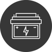 Battery Line Inverted Icon Design vector