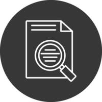 Magnifying Glass Line Inverted Icon Design vector