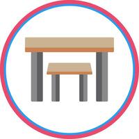 Tables Flat Circle Icon vector