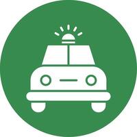 Police Car Multi Color Circle Icon vector