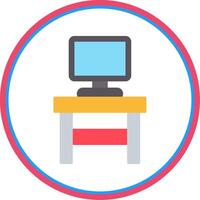 Stand Flat Circle Icon vector