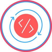 Development Flat Circle Icon vector