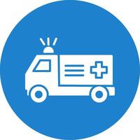 Ambulance Multi Color Circle Icon vector