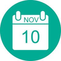 November Multi Color Circle Icon vector