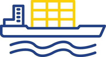 Bulk Carrier Line Two Colour Icon Design vector