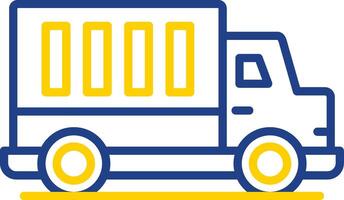 Truck Line Two Colour Icon Design vector