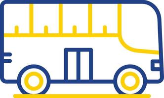 City Bus Line Two Colour Icon Design vector