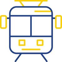 Old Tram Line Two Colour Icon Design vector