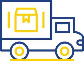 Delivery Van Line Two Colour Icon Design vector