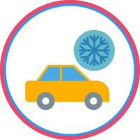 Air Flow Flat Circle Icon vector