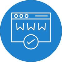 Domain Registration Multi Color Circle Icon vector