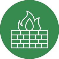 Firewall Multi Color Circle Icon vector