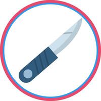 Knife Flat Circle Icon vector