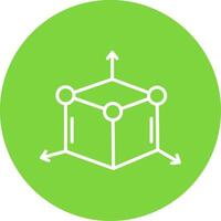 3d Modeling Multi Color Circle Icon vector