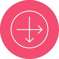 Intersect Multi Color Circle Icon vector