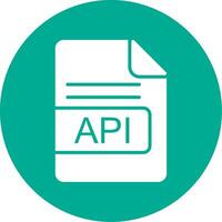 API File Format Multi Color Circle Icon vector