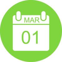 marzo multi color circulo icono vector