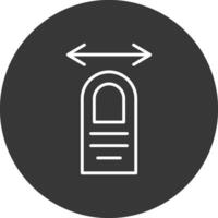 Tap Drag Line Inverted Icon Design vector