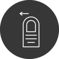 Tap Left Line Inverted Icon Design vector