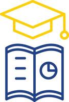 Learning Analytics Line Two Colour Icon Design vector