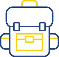 School Satchel Line Two Colour Icon Design vector