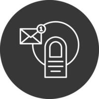 correo electrónico línea invertido icono diseño vector