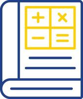 Mathematics Line Two Colour Icon Design vector