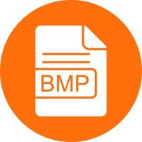 bmp archivo formato multi color circulo icono vector