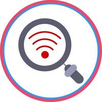 Wifi plano circulo icono vector