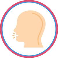 Talk Flat Circle Icon vector